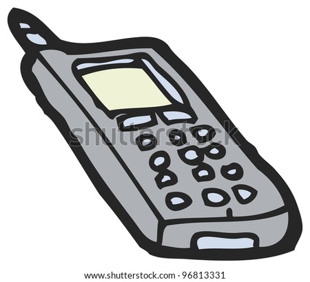 Cartoon Mobile Phone Stock Illustration 96780616 - Shutterstock