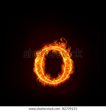 Fiery Letter O Font Stock Photos, Fiery Letter O Font Stock Photography 