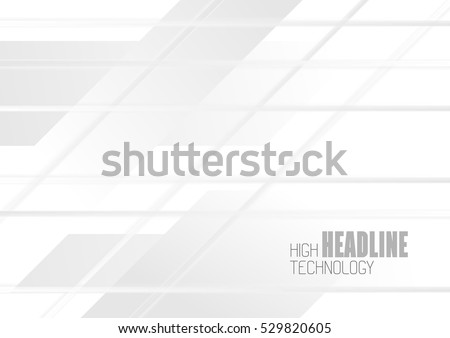 White geometric technology abstract background. Vector grey stripes design brochure White geometric technology abstract background. Vector grey stripes design brochure