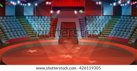 Circus arena, vector background - stock vector Circus arena, vector background - stock vector