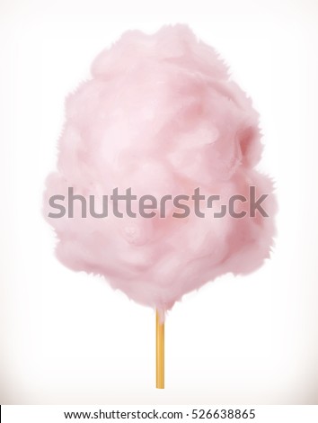 Cotton candy. Sugar clouds. 3d vector icon. Realistic illustration Cotton candy. Sugar clouds. 3d vector icon. Realistic illustration