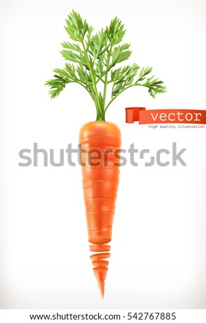 Carrot. Vegetable 3d vector icon Carrot. Vegetable 3d vector icon
