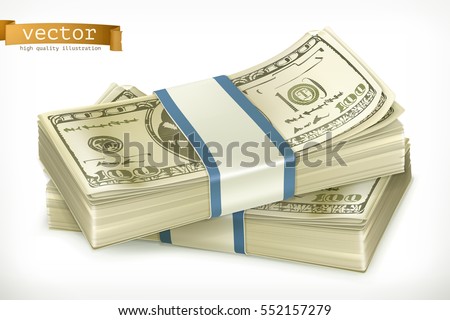 Stack of money. 3d vector icon Stack of money. 3d vector icon