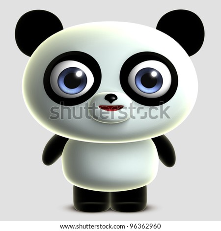 Cute Cartoon Panda Stock Illustration 96362909 - Shutterstock