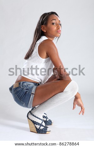 African American Female Model Legs 75