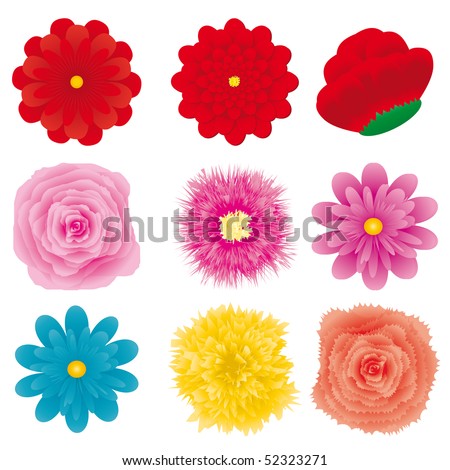 Flower Head Stock Vectors & Vector Clip Art | Shutterstock