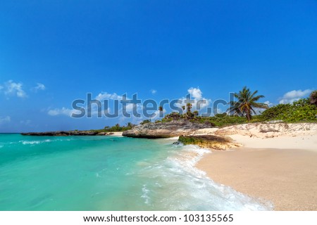  - stock-photo-caribbean-sea-scenery-in-playa-del-carmen-mexico-103135565