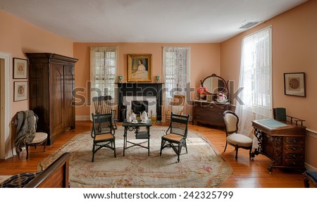 Image Dining Room Primitive Colonial Style Stock Photo ...