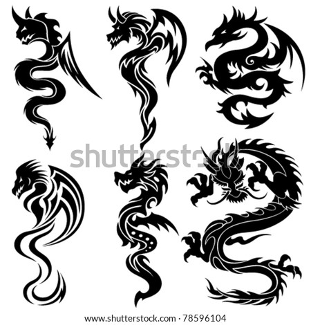 Simple Chinese Dragon Tattoo