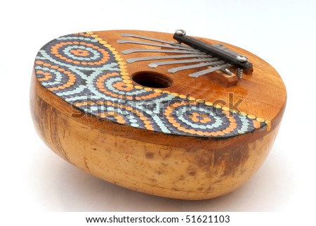 traditional african musical instrument kalimba isolated on white 