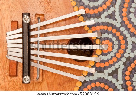 traditional african musical instrument kalimba  stock photo