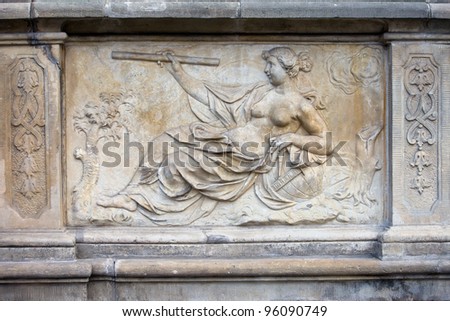  - stock-photo--th-century-bas-relief-allegory-of-science-by-johann-heinrich-meissner-on-the-historic-tenement-96090749