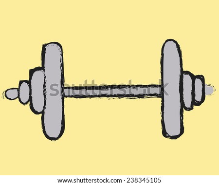 Barbell Cartoon Illustration Outline Vector Stock Photos, Barbell