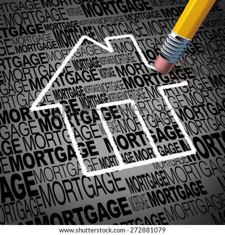 off pay mortgage erasing ownership pencil success symbol shape concept estate real house shutterstock metaphor household paying residence debt financing