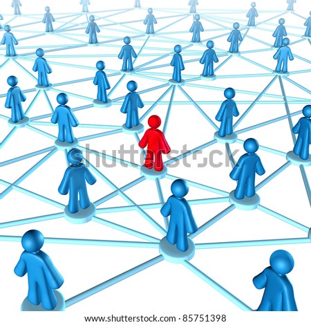 strategies connected success internet together shutterstock networking member red other gathering social part group blue