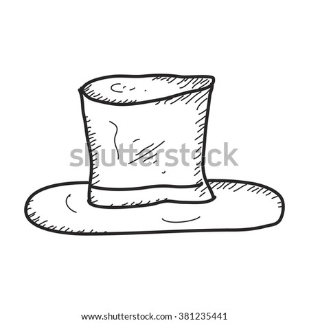 Doodle Style Rich Mans Top Hat Stock Vector Shutterstock