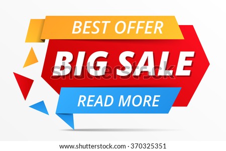 Big sale banner, best offer, vector eps10 illustration - stock vector Big sale banner, best offer, vector eps10 illustration - stock vector