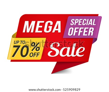 Special offer mega sale banner, vector eps10 illustration Special offer mega sale banner, vector eps10 illustration