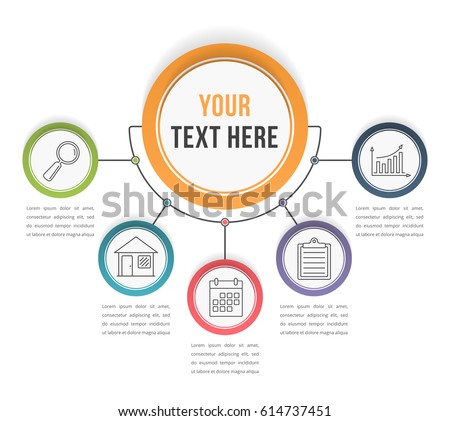 Infographic template with five steps or options, workflow, process diagram, vector eps10 illustration Infographic template with five steps or options, workflow, process diagram, vector eps10 illustration