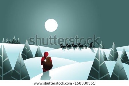  - stock-vector-santa-claus-heads-for-the-sleigh-with-his-bag-of-gifts-eps-vector-grouped-for-easy-editing-no-158300351