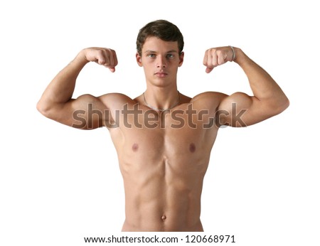 Men Flexing Biceps Men Flexing Biceps