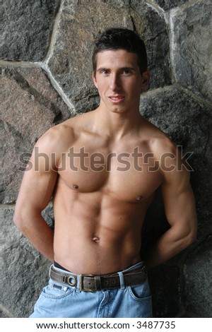 Muscular Young Wet Naked Athletic Sexy Stock Photo (Edit 