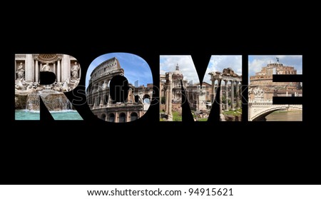 Rome Italy Beautiful Window Decorated Red Stock Photo ...
