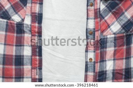 plaid shirt with undershirt