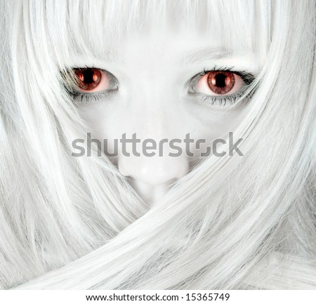 Evil girl - stock photo