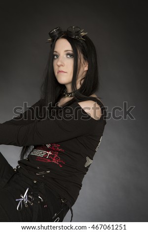 Sexy Goth Girl Beautiful Young Woman Stock Photo 96716014 - Shutterstock