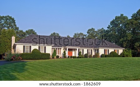 Ranch style home Stock Photos, Ranch style home Stock Photography ...