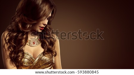 http://thumb7.shutterstock.com/display_pic_with_logo/604900/593880845/stock-photo-woman-hairstyle-beautiful-fashion-model-long-brown-hair-style-sexy-girl-in-elegant-golden-dress-593880845.jpg