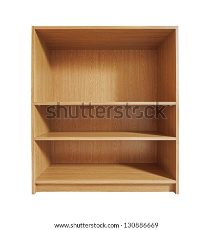 Wood shelf - stock photo