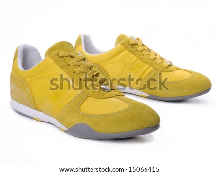 yellow color sneakers