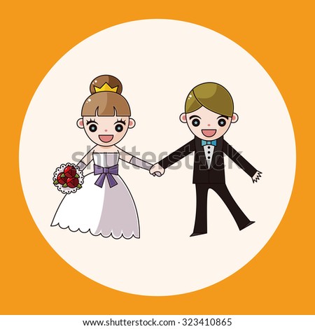 Wedding Cartoon Bride Groom Stock Vector 78020839 - Shutterstock