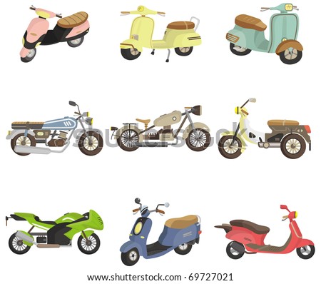 Cartoon motorcycle Stock Photos, Images, & Pictures | Shutterstock