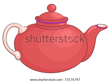 China Round Teapot Cover Graphic Monochrome Stock Vector 77751712