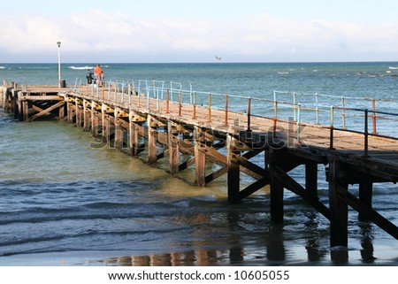 Rusted Pier At Almost Low Tide Stock Photos Royalty Free Images Vectors