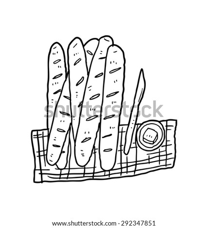 Stock Images similar to ID 47405872 - drawing of a loaf of bread