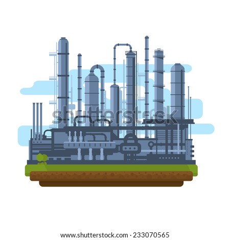 production plant, petrochemical plant, big oil refinery, manufacturing ...
