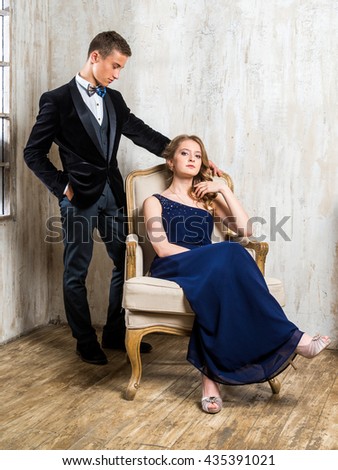 Family Portrait Russian Soldier His Girl Stock Photo 