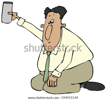 Stock Images similar to ID 78181636 - cartoon man begging for mercy....