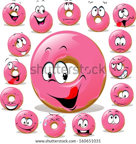 Stock Images similar to ID 63638746 - cartoon donut
