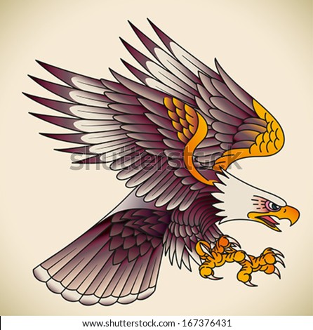 Traditional Eagle Tattoo Vector | old school tattoo stock vectors vector clip art Traditional Eagle Tattoo Vector | old school tattoo stock vectors vector clip art
