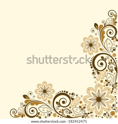 Vector Abstract Vintage Floral Background Decorative Stock Vector