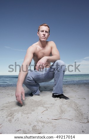 sexy kiss in bedroom sitting on beach nude