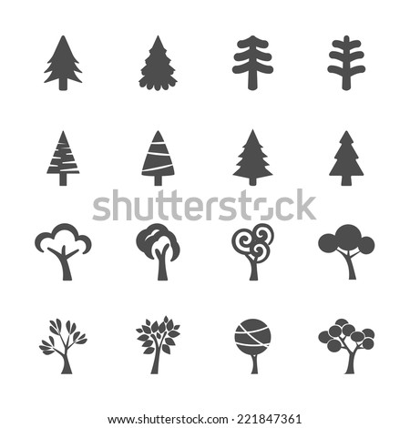Tree Symbols Stock Vector 142799569 - Shutterstock