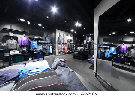 European fashionable clothing store in beautiful mall Photo by fiphoto