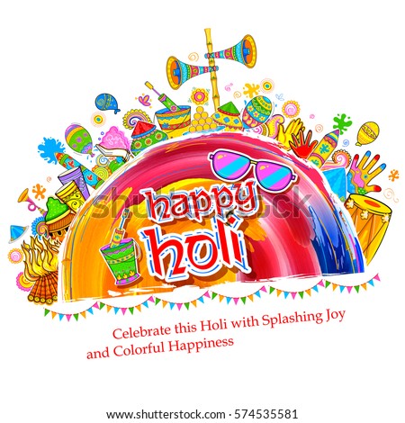 illustration of colorful Happy Holi Background for Festival of Colors celebration greetings illustration of colorful Happy Holi Background for Festival of Colors celebration greetings