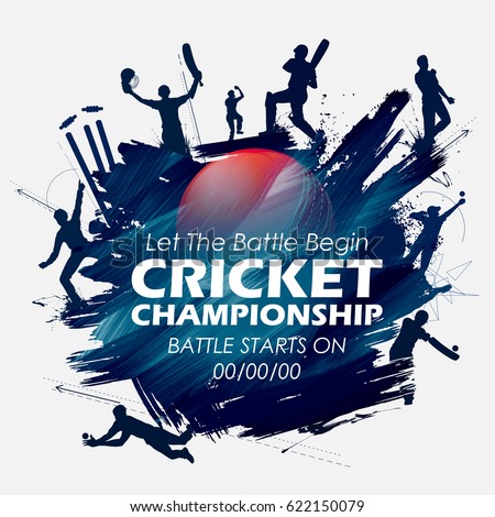 illustration of batsman and bowler playing cricket championship sports illustration of batsman and bowler playing cricket championship sports
